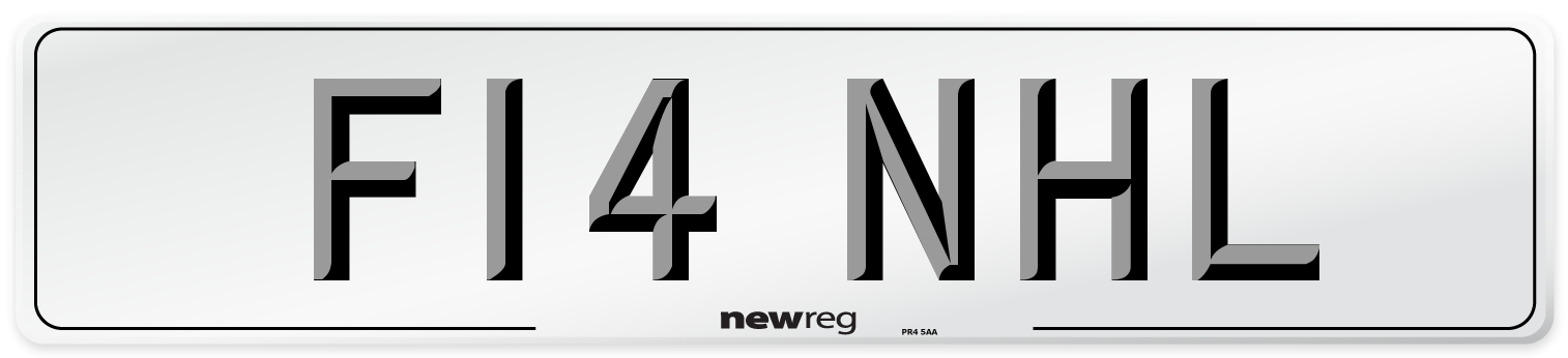 F14 NHL Number Plate from New Reg